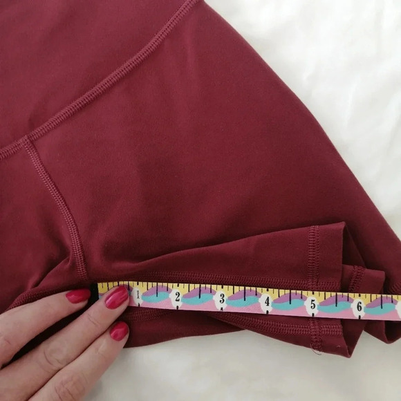 Lululemon Align High Rise Shorts 6" Nulu in Chianti Red 0 - Picture 14 of 15